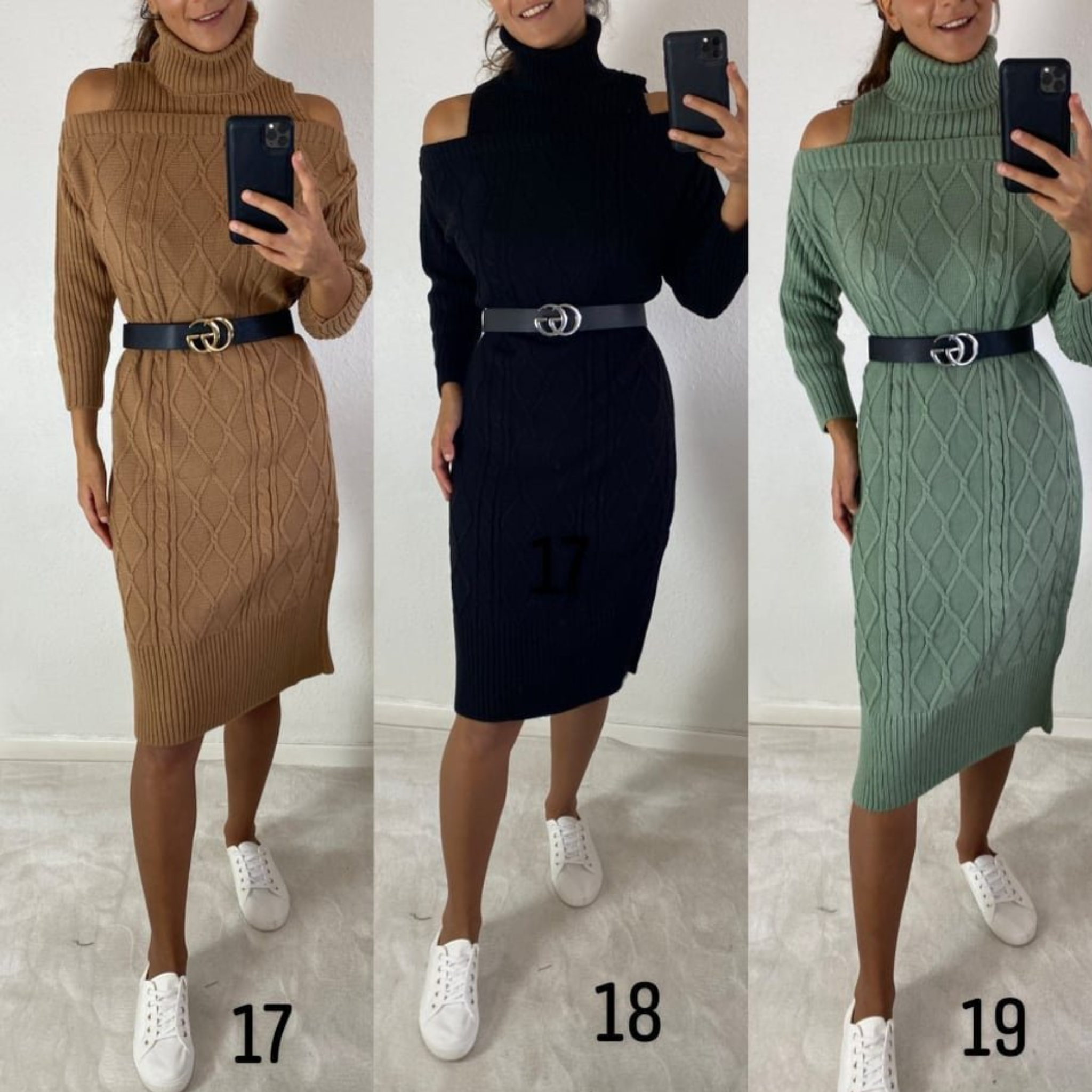 Strikkjoler- i design| kjole med hals | Divans.dk